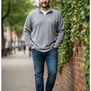 Carhartt Shirt Gray Force Pullover 1/4 Zip Long Sleeve Relaxed Fit Work Mens 4XL